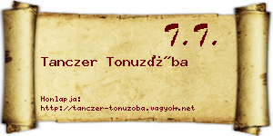 Tanczer Tonuzóba névjegykártya